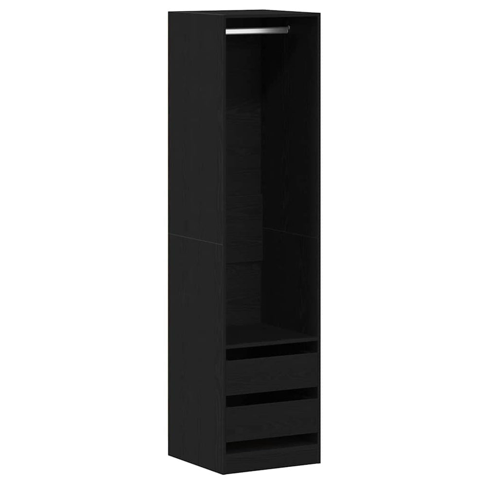 vidaXL Wardrobe with Shelf Black Oak Look 50 x 50 x 200 cm