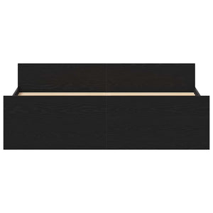 vidaXL Bed Frame without Mattress Black Oak Look 150x200 cm