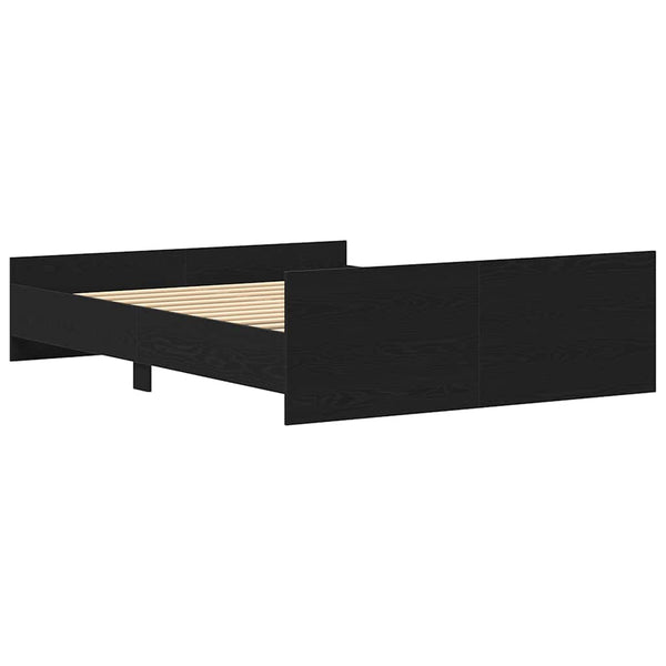 vidaXL Bed Frame without Mattress Black Oak Look 150x200 cm