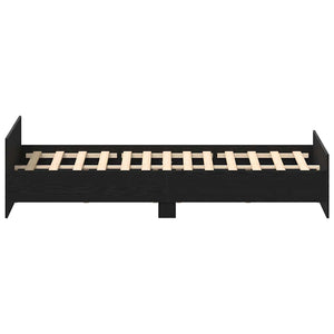 vidaXL Bed Frame without Mattress Black Oak 180x200 cm Engineered Wood