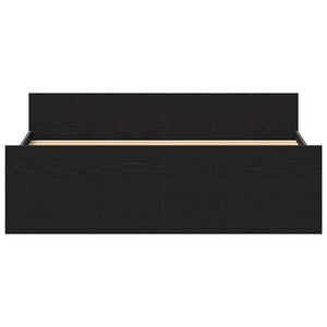 vidaXL Bed Frame without Mattress Black Oak Look 135x190 cm