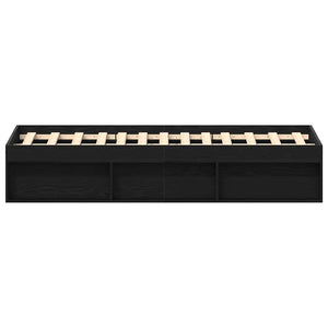 vidaXL Bed Frame without Mattress Black Oak Look 140x200 cm