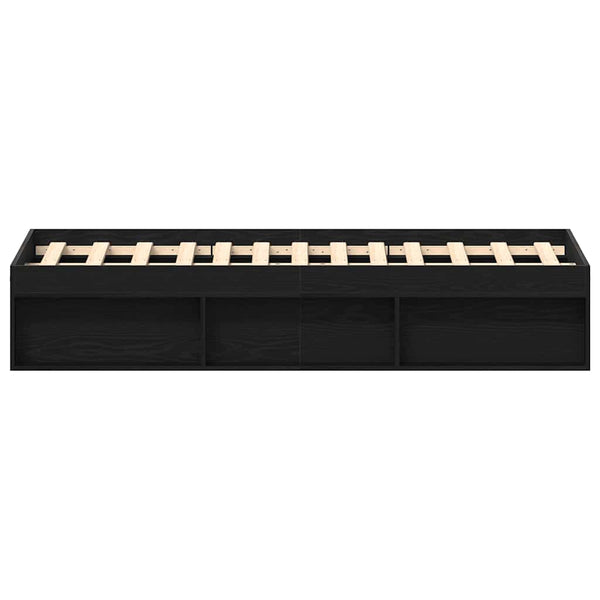 vidaXL Bed Frame without Mattress Black Oak Look 140x200 cm