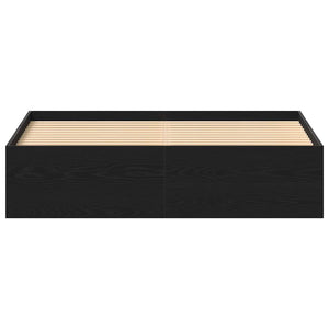 vidaXL Bed Frame without Mattress Black Oak Look 160x200 cm