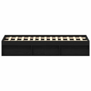 vidaXL Bed Frame without Mattress Black Oak Look 160x200 cm