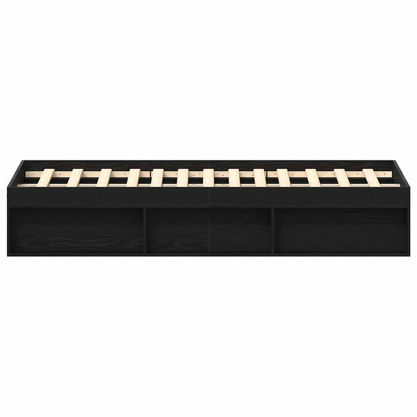 vidaXL Bed Frame without Mattress Black Oak Look 160x200 cm