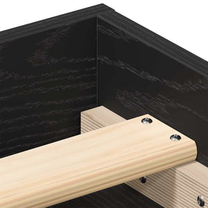 vidaXL Bed Frame without Mattress Black Oak Look 160x200 cm