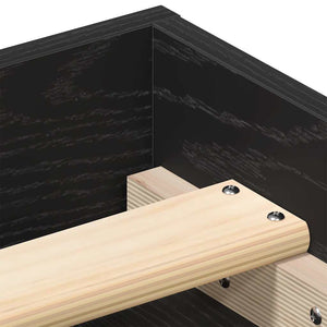 vidaXL Bed Frame without Mattress Black Oak Look 200x200 cm