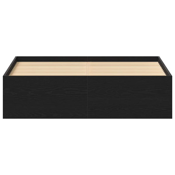 vidaXL Bed Frame without Mattress Black Oak Look 120x190 cm