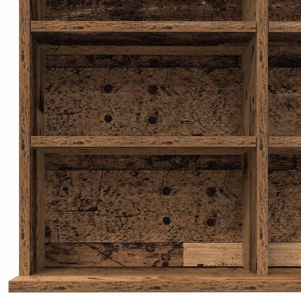 vidaXL CD Rack with Shelves Reclaimed Wood 101 x 23 x 177.5 cm Engineered Wood