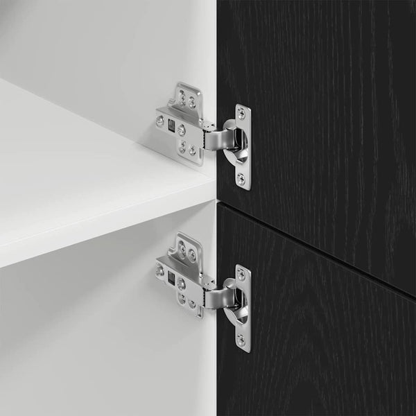 vidaXL Tall Wall Cabinet Lyon Black Oak-Look 60 x 31 x 207 cm