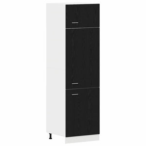 vidaXL Tall Wall Cabinet Lyon Black Oak-Look 60 x 31 x 207 cm