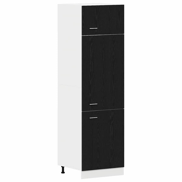 vidaXL Tall Wall Cabinet Lyon Black Oak-Look 60 x 31 x 207 cm