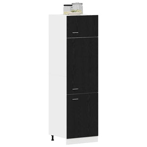 vidaXL Tall Wall Cabinet Lyon Black Oak-Look 60 x 31 x 207 cm