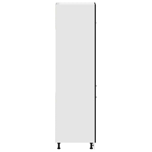 vidaXL Tall Wall Cabinet Lyon Black Oak-Look 60 x 31 x 207 cm