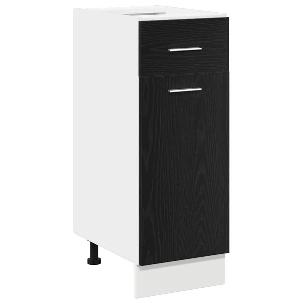vidaXL Wall Cabinet with Shelf Black Oak Look 30 x 46 x 81.5 cm