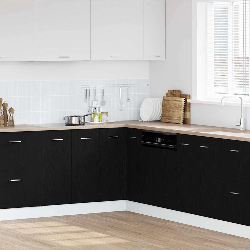 vidaXL Wall Cabinet Black Oak Look 75.5 x 75.5 x 80.5 cm