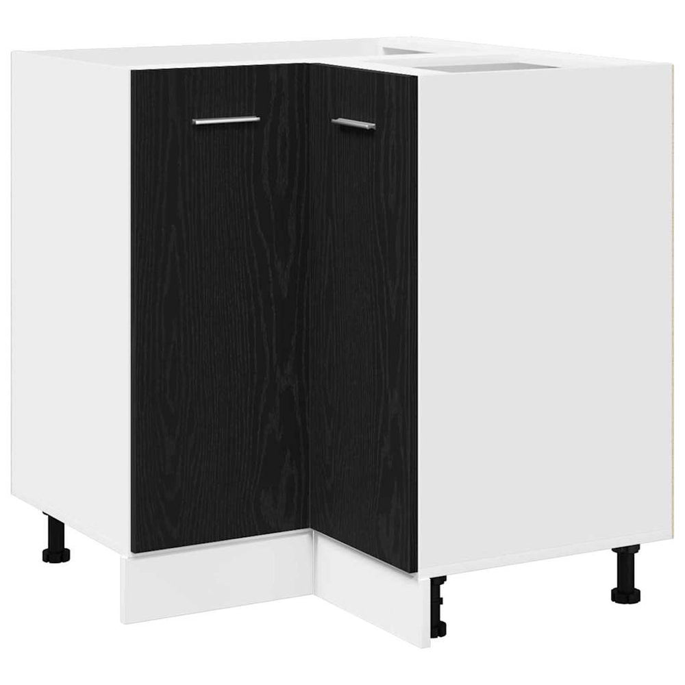 vidaXL Wall Cabinet Black Oak Look 75.5 x 75.5 x 80.5 cm