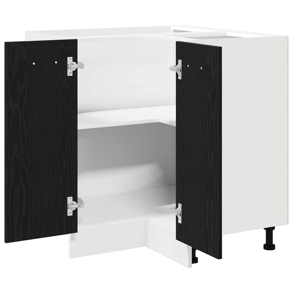 vidaXL Wall Cabinet Black Oak Look 75.5 x 75.5 x 80.5 cm