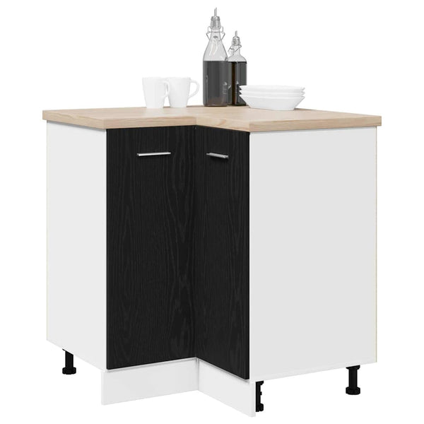 vidaXL Wall Cabinet Black Oak Look 75.5 x 75.5 x 80.5 cm
