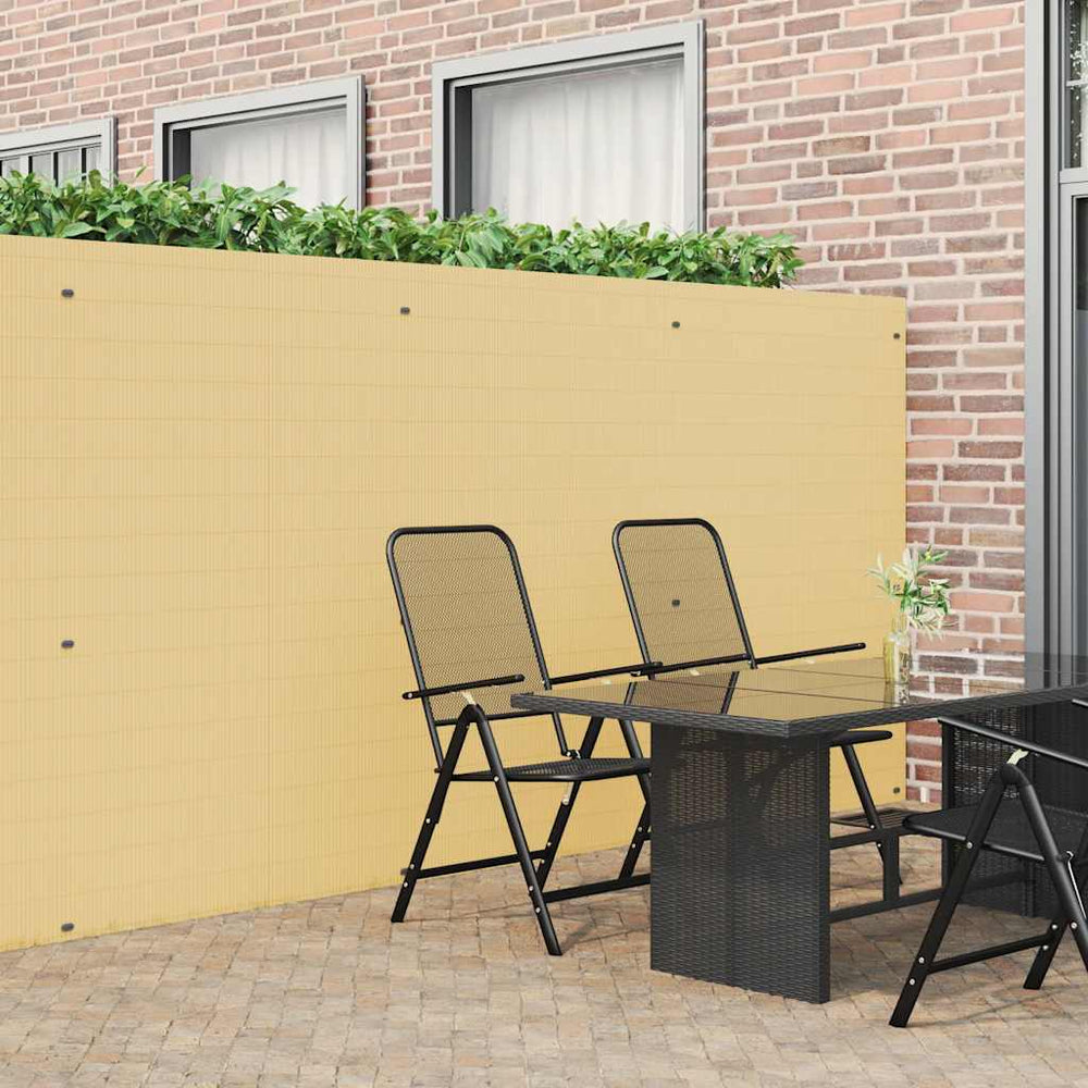 Gelber PVC Gartenzaun, Doppelseitig, 1,8x3 m