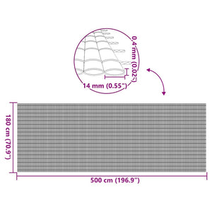 Gelber Gartenzaun Doppelseitig PVC 1,8x5 m
