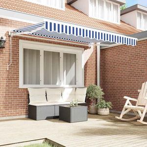 vidaXL Awning Frame Blue and White 250 x 200 cm