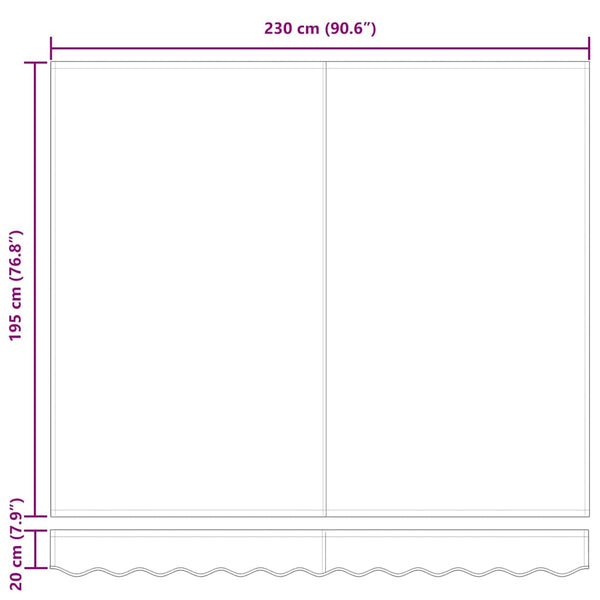 vidaXL Awning Frame Blue and White 250 x 200 cm