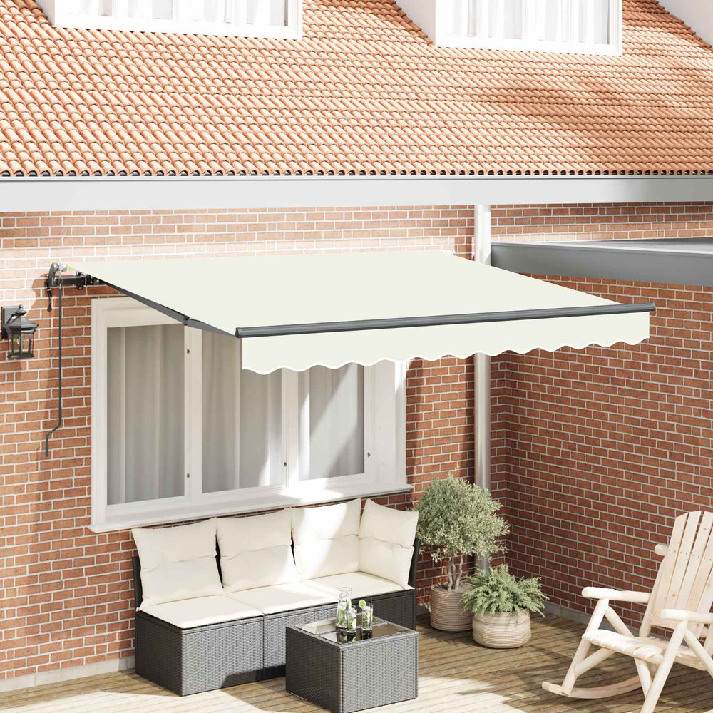 vidaXL Retractable Awning Cream 250 x 200 cm Fabric