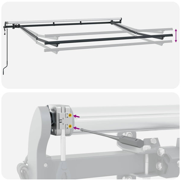 vidaXL Retractable Awning Cream 250 x 200 cm Fabric