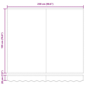 vidaXL Retractable Awning Cream 250 x 200 cm Fabric
