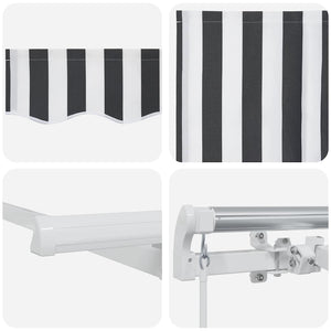 vidaXL Retractable Awning Anthracite 250 x 200 cm Fabric