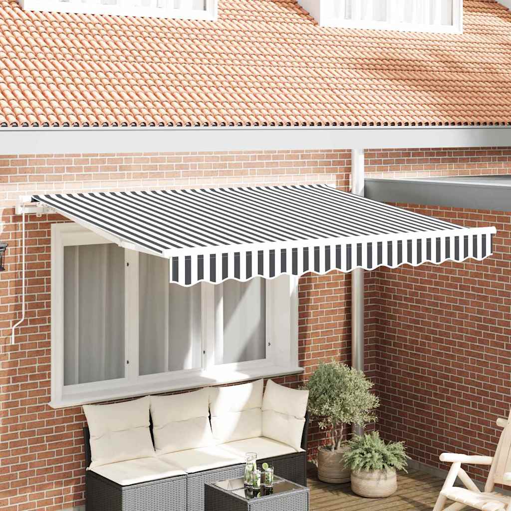 vidaXL Retractable Awning Anthracite 250 x 200 cm Fabric
