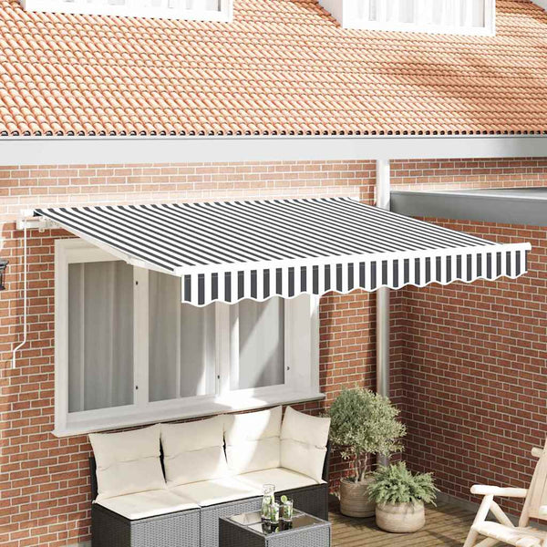 vidaXL Retractable Awning Anthracite 250 x 200 cm Fabric