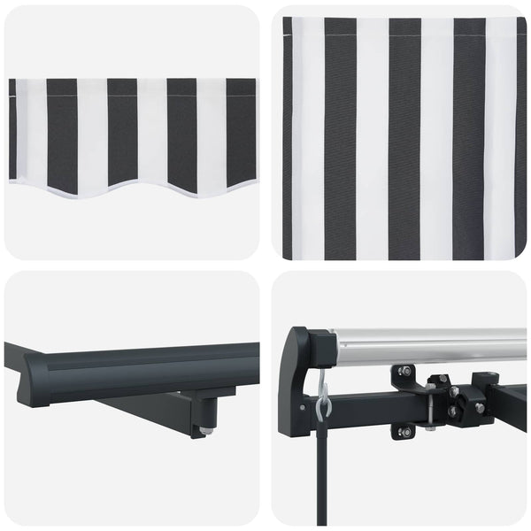 vidaXL Retractable Awning Anthracite 250 x 200 cm Fabric