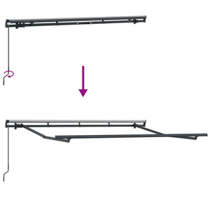 vidaXL Retractable Awning Anthracite 250 x 200 cm Fabric