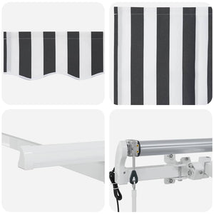 vidaXL Retractable Awning Anthracite 250 x 200 cm Fabric
