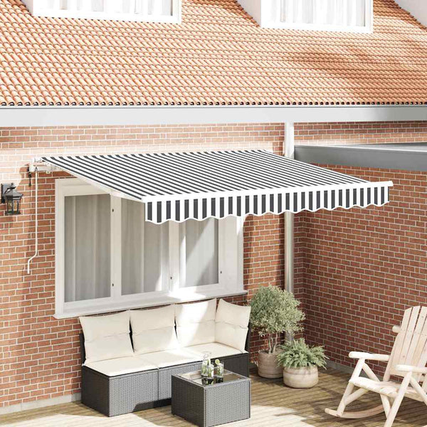 vidaXL Retractable Awning Anthracite 250 x 200 cm Fabric