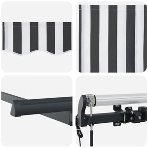 vidaXL Retractable Awning Anthracite 250 x 200 cm Fabric