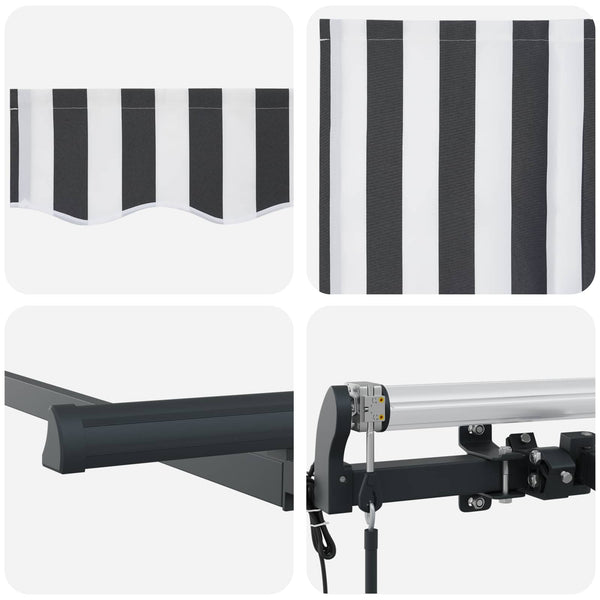 vidaXL Retractable Awning Anthracite 250 x 200 cm Fabric