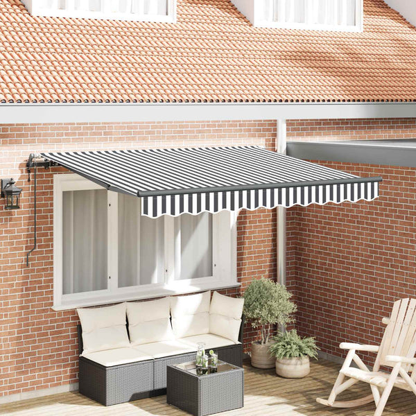 vidaXL Retractable Awning Anthracite 250 x 200 cm Fabric