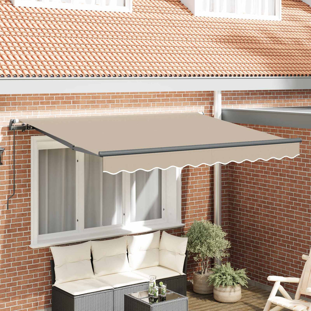 vidaXL Retractable Awning Beige 250 x 200 cm Fabric