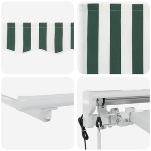 vidaXL Awning Frame Green and White 250 x 200 cm
