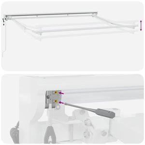 vidaXL Awning Frame Green and White 250 x 200 cm