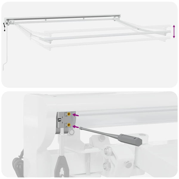 vidaXL Awning Frame Green and White 250 x 200 cm