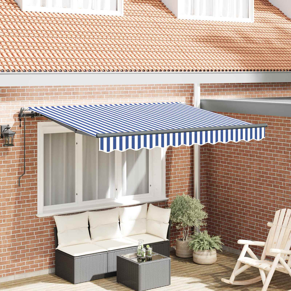 vidaXL Retractable Awning Blue 300 x 200 cm Fabric