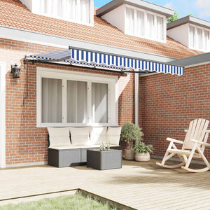 vidaXL Retractable Awning Blue 300 x 200 cm Fabric