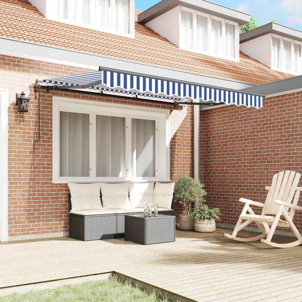 vidaXL Retractable Awning Blue 300 x 200 cm Fabric