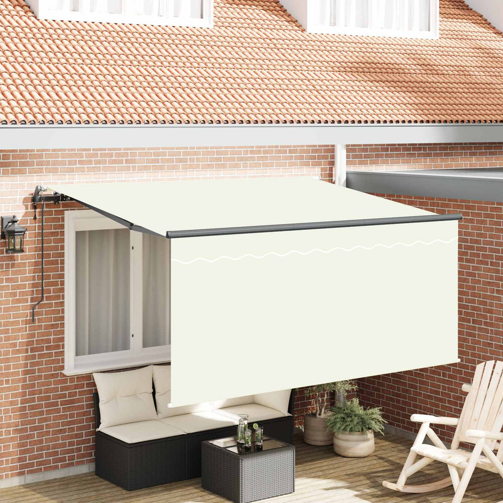 vidaXL Retractable Awning Cream 300 x 200 cm Fabric