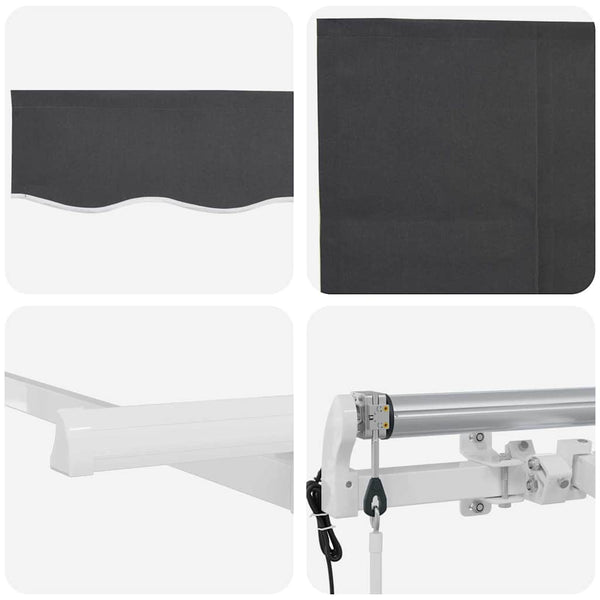 vidaXL Retractable Awning Anthracite 300 x 200 cm